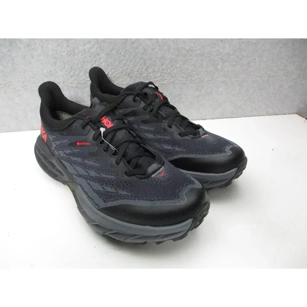 Hoka Speedgoat 5 GTX Waterproof Spike Shoes Womens Sz 8.5 Trail Running Black